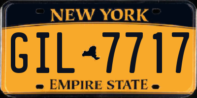 NY license plate GIL7717