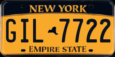 NY license plate GIL7722