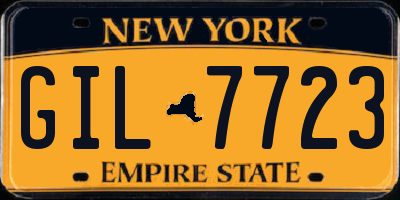 NY license plate GIL7723