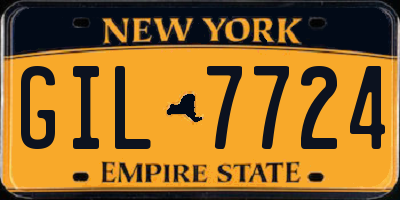 NY license plate GIL7724