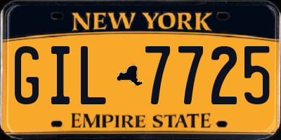 NY license plate GIL7725