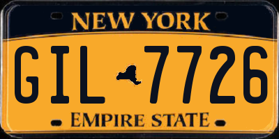 NY license plate GIL7726