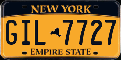 NY license plate GIL7727