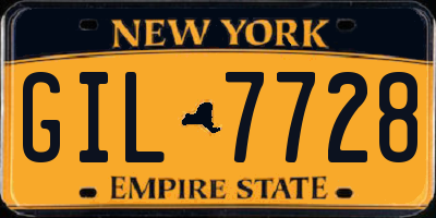 NY license plate GIL7728