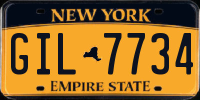 NY license plate GIL7734