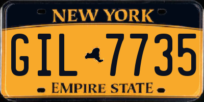 NY license plate GIL7735