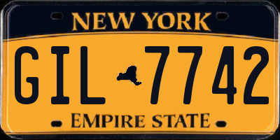 NY license plate GIL7742