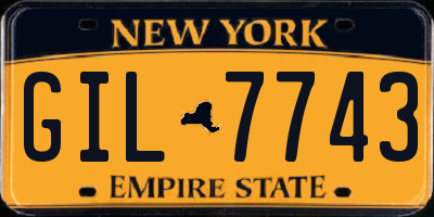 NY license plate GIL7743