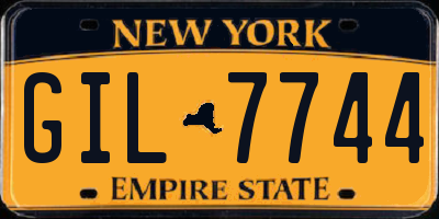 NY license plate GIL7744