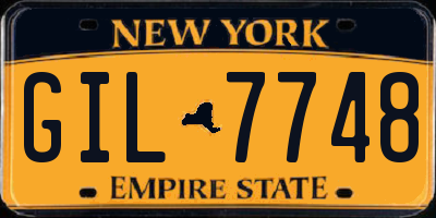 NY license plate GIL7748