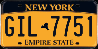NY license plate GIL7751
