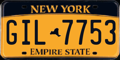 NY license plate GIL7753