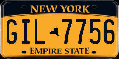 NY license plate GIL7756