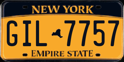 NY license plate GIL7757