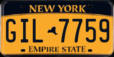 NY license plate GIL7759