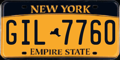 NY license plate GIL7760
