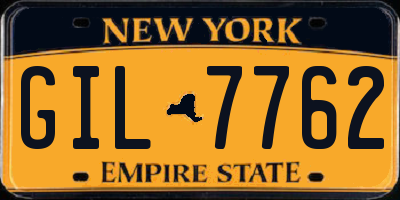 NY license plate GIL7762