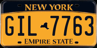 NY license plate GIL7763