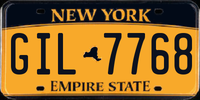 NY license plate GIL7768