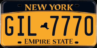 NY license plate GIL7770