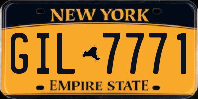 NY license plate GIL7771