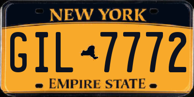 NY license plate GIL7772