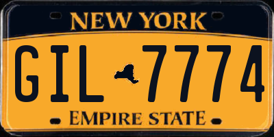 NY license plate GIL7774