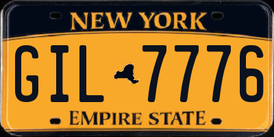 NY license plate GIL7776