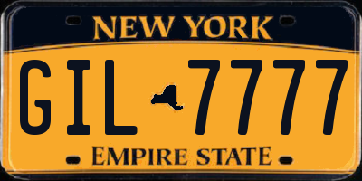 NY license plate GIL7777