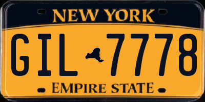 NY license plate GIL7778