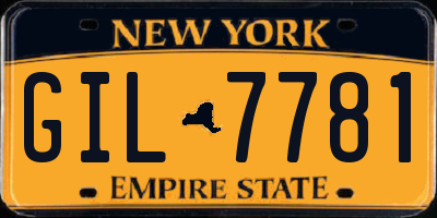 NY license plate GIL7781