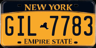 NY license plate GIL7783