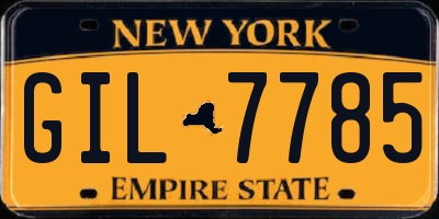 NY license plate GIL7785