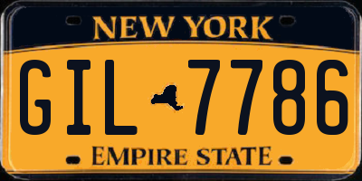 NY license plate GIL7786