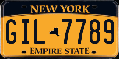 NY license plate GIL7789