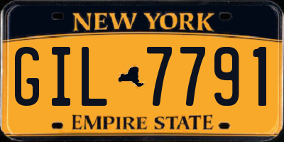 NY license plate GIL7791