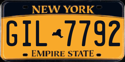 NY license plate GIL7792