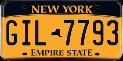 NY license plate GIL7793