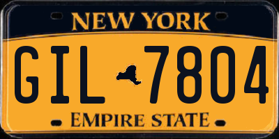 NY license plate GIL7804