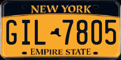 NY license plate GIL7805