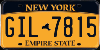 NY license plate GIL7815