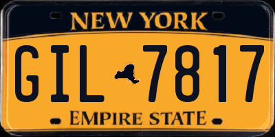 NY license plate GIL7817
