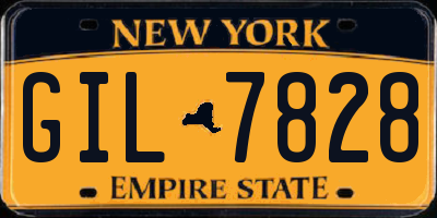 NY license plate GIL7828