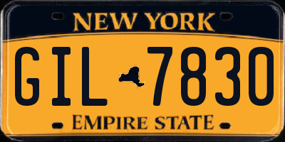 NY license plate GIL7830
