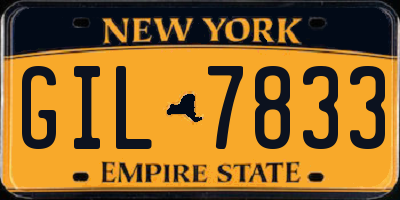 NY license plate GIL7833