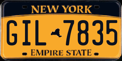 NY license plate GIL7835