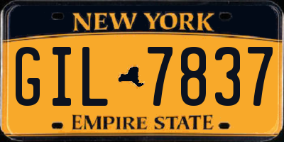 NY license plate GIL7837