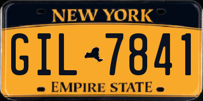 NY license plate GIL7841