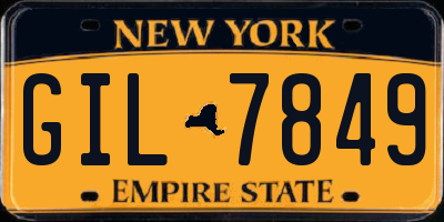 NY license plate GIL7849
