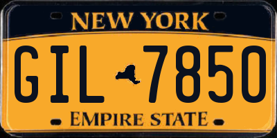 NY license plate GIL7850